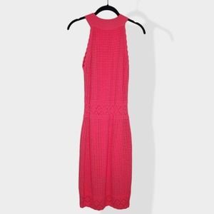 John + Jenn Knit Bodycon sleeveless Dress Pink Coral Small